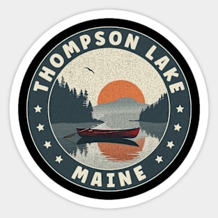 Thompson Lake Maine Sunset Sticker